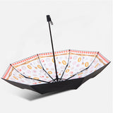 Gift Windproof Sunproof Black Coating Anti UV Rays Manual 3 Fold Umbrella for Women/Ladies