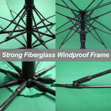 Windproof 8 Panels Square Shape Large Golf Umbrella