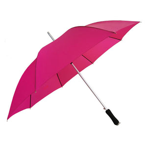 50 Inch Aluminium Solid Color Auto Straight Umbrella with Stylish Soft Touch Handle