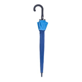 16K Blue All Rustless Reinforced Fiberglass Frame Durable Auto Straight Umbrella with J Handle