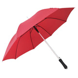50 Inch Aluminium Solid Color Auto Straight Umbrella with Stylish Soft Touch Handle