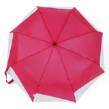 Fashion 2 Colors Canopy Compact Acrylic Handle Manual Open Rain Fold Umbrella