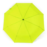 Bright Yellow Color Matte Plastic Handle Travel Compact Windproof Three-folding Umbrella