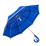 Wholesale Fiberglass Frame J Type Hand Small Straight Rain Kids Umbrella with Safety Reflective Strip