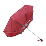 21 Inches 8 Ribs Red Anti Wind Protection Compact Size Custom 3 Folding Auto Open and Closed Travel Umbrella with Logo