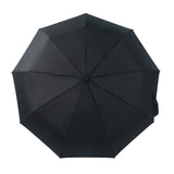 Gentlemen Business Compact 190t Pongee Waterproof 9bones Wind Resistant Carbon Fiber Handle Fold Rain Umbrella
