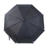 Luxury Metal Handle Fold Compact Travel Umbrella with Reflective Tape