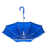 Wholesale Fiberglass Frame J Type Hand Small Straight Rain Kids Umbrella with Safety Reflective Strip