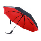 Popular Fashional Auto Open and Close Black Red Double Layers 3 Folding Women Rain Umbrella