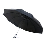 Custom Printed 10 Panels Soft Matte Handle 3-Foldable Gentlemen Business Rain Umbrella