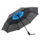 Compact Durable Customized Double Vent Canopy 3 Folded Rain Umbrella with Logo