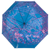 Custom Map Pattern Digital Printing Rain Auto Folding City Umbrella for Ladies