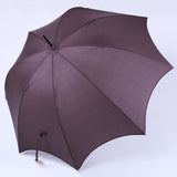 23inch Wood Handle Fiberglass Metal Frame Manual Open Close Long Stick Straight Umbrella