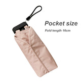 5 Fold UV Pocket Small Size 6 Ribs Sun Umbrella