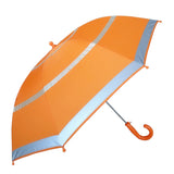 Wholesale Fiberglass Frame J Type Hand Small Straight Rain Kids Umbrella with Safety Reflective Strip