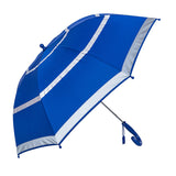 Wholesale Fiberglass Frame J Type Hand Small Straight Rain Kids Umbrella with Safety Reflective Strip