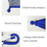 Wholesale Fiberglass Frame J Type Hand Small Straight Rain Kids Umbrella with Safety Reflective Strip