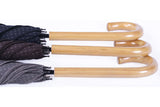 23inch Wood Handle Fiberglass Metal Frame Manual Open Close Long Stick Straight Umbrella