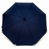 All Fiberglass Rubber Handle Reflective Corner Tips Auto Open Straight Rod Golf Umbrella for Night Rain