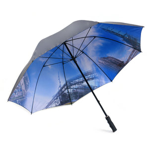 Custom Double Canopy Two Layer Manual Golf Umbrella with Full Digital Printing Inside