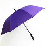 EVA Handle Purple Windproof Automatic Stick Straight Rain Mini Golf Umbrella