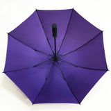 EVA Handle Purple Windproof Automatic Stick Straight Rain Mini Golf Umbrella