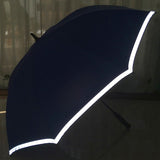 60 Inch Arc Big Size Blue Windproof Fiberglass Golf Umbrella with Reflect Band