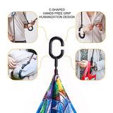 Digital Printed Self Stand Double Layer Reverse Umbrella