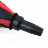 Big Size Black and Red Color Double Canopy Superior Fiberglass Windproof Golf Umbrella