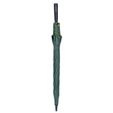 Customized Promotional Non Slip Handle Green and Yellow Double Layer Windproof Strong Straight Golf Umbrella