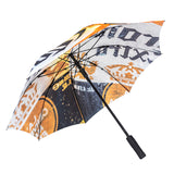 Wholesale Free Design Auto Open Custom Printing Metal and Fiberglass Frame Straight Umbrella