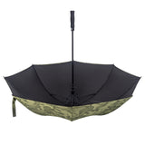 Green Camouflage Custom 2layers Waterproof Fiberglass Structure UV Block Golf Umbrella