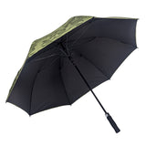 Green Camouflage Custom 2layers Waterproof Fiberglass Structure UV Block Golf Umbrella