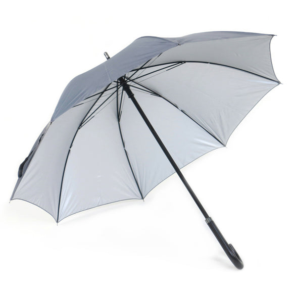 23inch Silver Coated Inside Anti UV Rays Grey Color Automatic Open Straight Umbrella