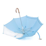 Wholesale Fiberglass Frame Wood Handle PVC Clear Straight Rain Children Umbrella
