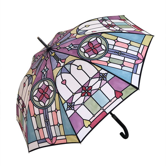 Hot Selling Custom Digital Printing Rainproof Walking City Straight Umbrella