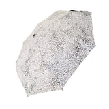 Leopard Dot Print UV Silver Auto Opening 3 Fold Compact Umbrella for Sale