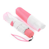 Pink and White Gradient Change Color Manual Beautiful Folded Umbrella for Ladies Girls