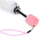 Pink and White Gradient Change Color Manual Beautiful Folded Umbrella for Ladies Girls