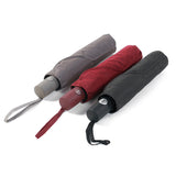 21 Inches 8 Ribs Red Anti Wind Protection Compact Size Custom 3 Folding Auto Open and Closed Travel Umbrella with Logo