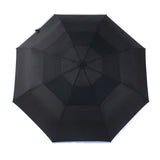 Premium Luxury Black Windproof Travel Double Vented Canopy Automatic Three Fold Umbrella