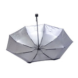 Titanium Silver Fabric Anti UV Mini Small Size Manual Sun Five Folding Umbrella