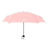 Pink Pocket Small Mini Manual Five Folding Rain Umbrella