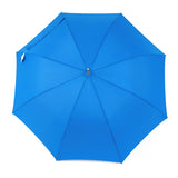 Blue Windproof Light Aluminium Shaft Rubber Straight Handle Umbrella