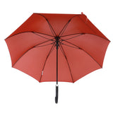 Best Quality Red Pongee Strong Fiberglass PU Coated Handle Straight Umbrella