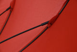 Best Quality Red Pongee Strong Fiberglass PU Coated Handle Straight Umbrella