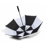 30 Inch Custom Made Strong White and Black Double Roof Wind Proof Golf Umbrella