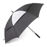 Extra Canopy Black White Two Layers Net Ventilation Stromproof Wind Resistant Auto Golf Umbrella