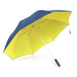 Promotional Logo Print Auto Open Aluminium Shaft Double Canopy Windproof Rain Straight Umbrella for Advertising