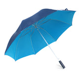 Promotional Logo Print Auto Open Aluminium Shaft Double Canopy Windproof Rain Straight Umbrella for Advertising